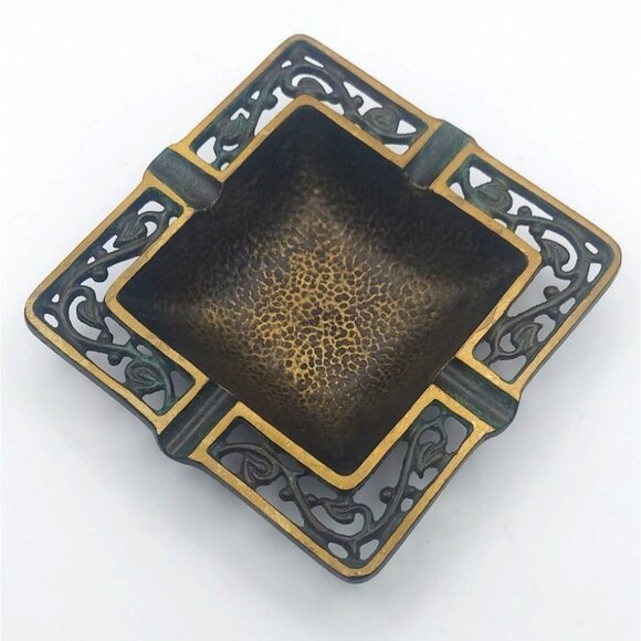 Vintage Brass Ashtray Trinket Dish Dayagi Israel 689 Mid-Century Modern - Picture 1 of 6